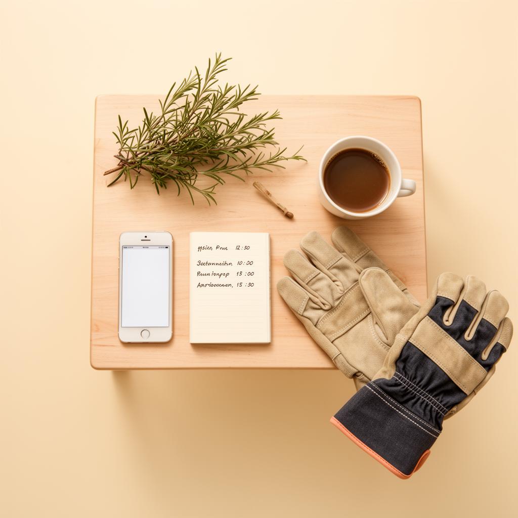 Phone and notebook with appointments scheduled on a warm wooden desk